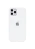 Чехол Silicone case (A) (с закрытым низом) для Apple iPhone 11 Pro Max (6.5") Белый / White