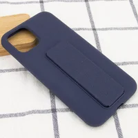 Чохол Silicone Case Hand Holder для Apple iPhone 11 Pro Max (6.5 ") Темно-синій / Midnight blue