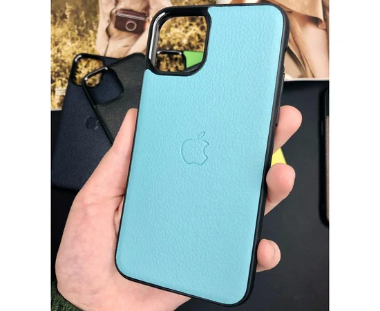 Кожаная накладка Epic Vivi Logo series для Apple iPhone 11 Pro Max (6.5") Голубой