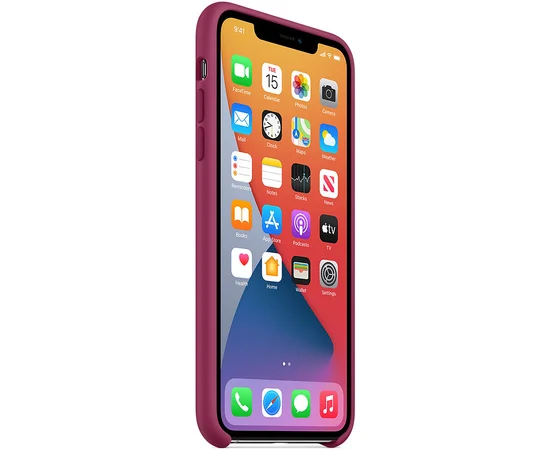 Чехол Silicone Case (AA) для Apple iPhone 11 Pro Max (6.5") Малиновый / Pomegranate