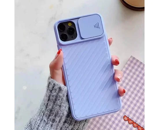 Чехол Camshield TPU со шторкой защищающей камеру для Apple iPhone 11 Pro Max (6.5") Сиреневый