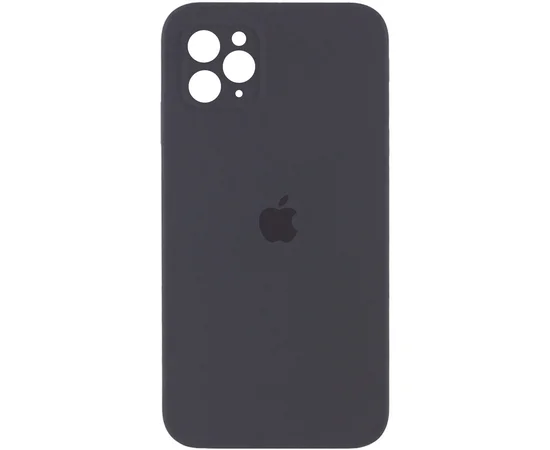 Чохол Silicone Case Square Full Camera Protective (AA) для Apple iPhone 11 Pro Max (6.5 ") Сірий / Dark Gray