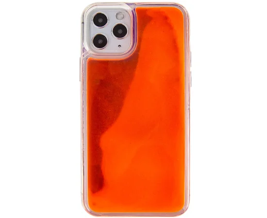 Неоновый чехол Neon Sand glow in the dark для Apple iPhone 11 Pro Max (6.5") Фиолетовый / Оранжевый