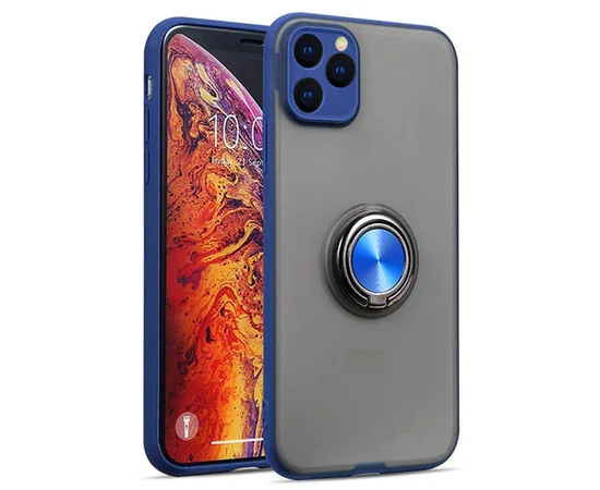 TPU-PC чехол Deen Shadow Ring series для Apple iPhone 11 Pro Max (6.5") Синий