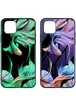 TPU+Glass чехол светящийся в темноте для Apple iPhone 11 Pro Max (6.5") Рыбка / Фиолетовый