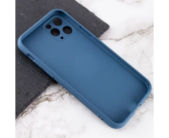 TPU+Glass чехол Matte Candy Full camera для Apple iPhone 11 Pro Max (6.5") Синий