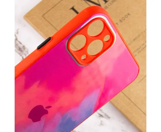Чехол TPU+Glass Impasto abstract для Apple iPhone 11 Pro Max (6.5") Pink blue