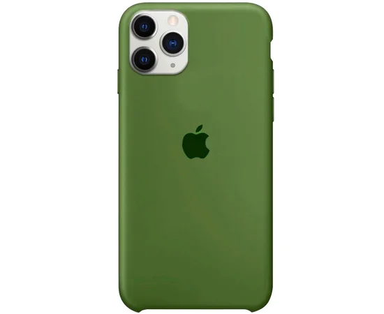 Чехол Silicone Case (AA) для Apple iPhone 11 Pro Max (6.5") Зеленый / Army green