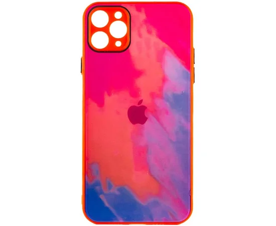 Чехол TPU+Glass Impasto abstract для Apple iPhone 11 Pro Max (6.5") Pink blue
