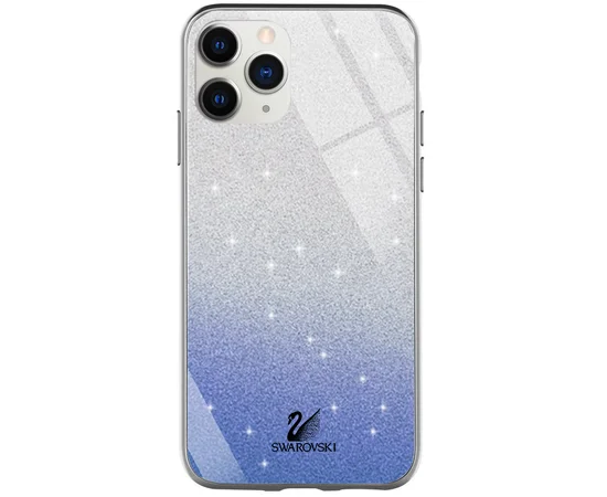 TPU+Glass чехол Swarovski для Apple iPhone 11 Pro Max (6.5") Синий