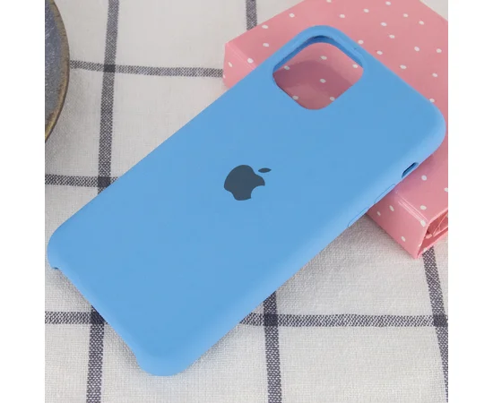 Чехол Silicone Case (AA) для Apple iPhone 11 Pro Max (6.5") Голубой / Cornflower