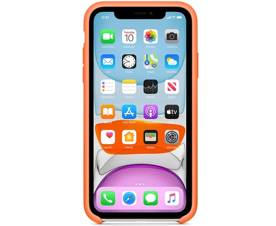 Чехол Silicone case (AAA) для Apple iPhone 11 Pro Max (6.5") Оранжевый / Vitamin C