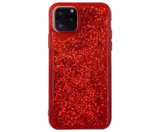 TPU+PC чехол Sparkle (glitter) для Apple iPhone 11 Pro Max (6.5") Красный