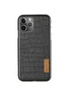 Кожаная накладка G-Case Crocodile Dark series для Apple iPhone 11 Pro Max (6.5") Черный