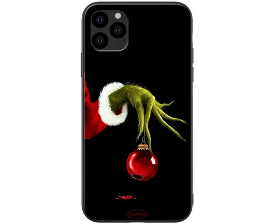 TPU+PC чехол ForFun для Apple iPhone 11 Pro Max (6.5") Гринч и елочная игрушка