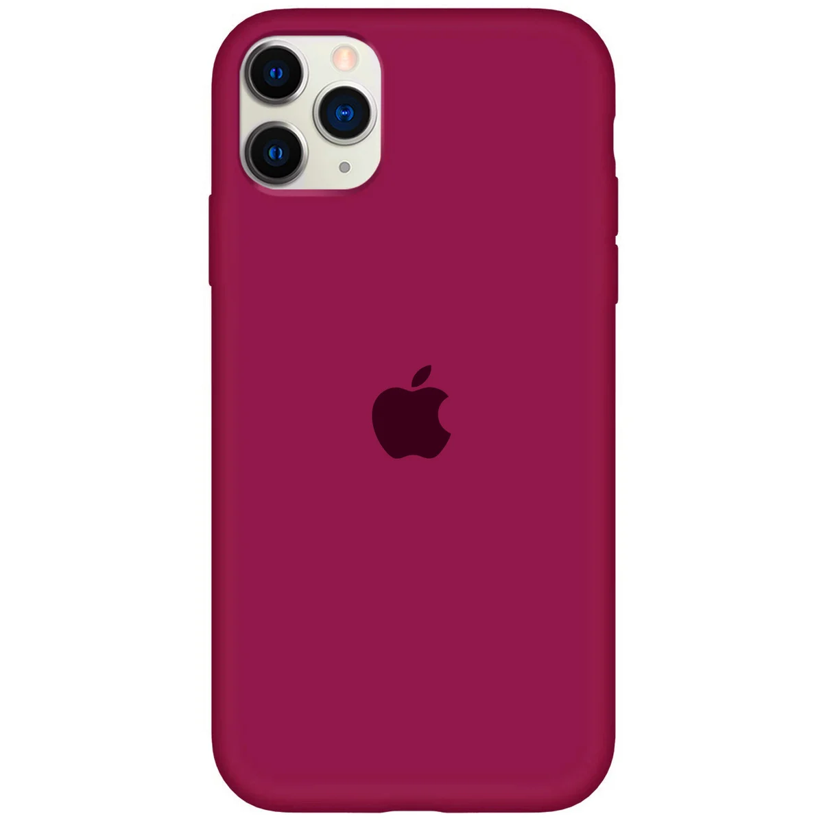 Чехол Silicone case (A) (с закрытым низом) для Apple iPhone 11 Pro Max (6.5") Бордовый / Maroon