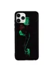 TPU+Glass чехол светящийся в темноте для Apple iPhone 11 Pro Max (6.5") Космос / Черный