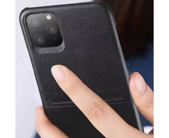 Кожаная накладка G-Case Cardcool Series для Apple iPhone 11 Pro Max (6.5") Черный