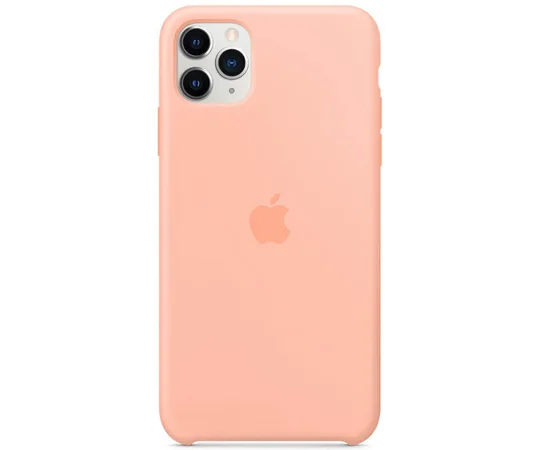 Чехол Silicone case (AAA) для Apple iPhone 11 Pro Max (6.5") Оранжевый / Grapefruit