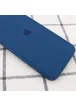 Чехол Silicone Case Square Full Camera Protective (AA) для Apple iPhone 11 Pro Max (6.5") Синий / Navy blue