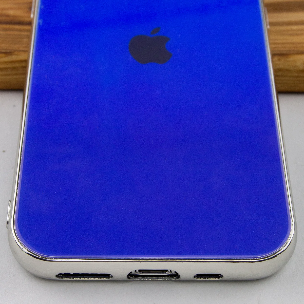 TPU+Glass чехол Gradient Rainbow с лого для Apple iPhone 11 Pro Max (6.5") Синий