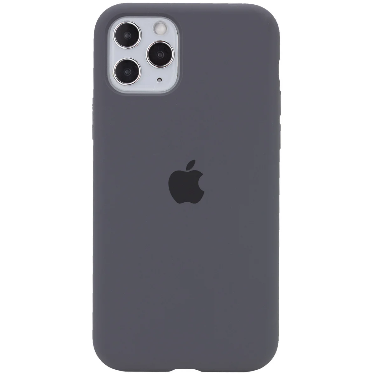 Чехол Silicone case (A) (с закрытым низом) для Apple iPhone 11 Pro Max (6.5") Серый / Dark Grey