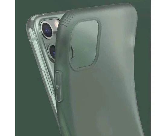 Силиконовый матовый полупрозрачный чехол для Apple iPhone 11 Pro Max (6.5") Зеленый / Pine green