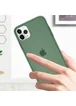 Силиконовый матовый полупрозрачный чехол для Apple iPhone 11 Pro Max (6.5") Зеленый / Pine green