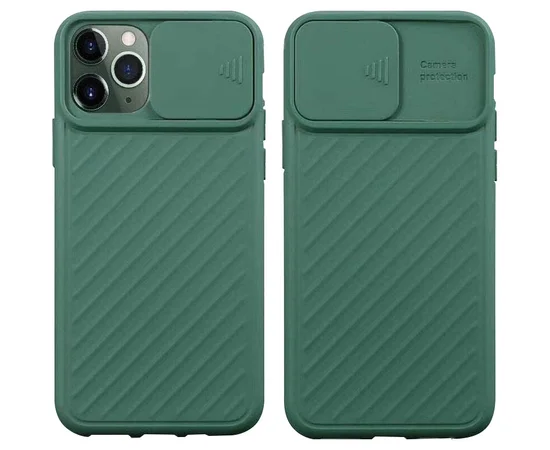 Чехол Camshield TPU со шторкой защищающей камеру для Apple iPhone 11 Pro Max (6.5") Зеленый