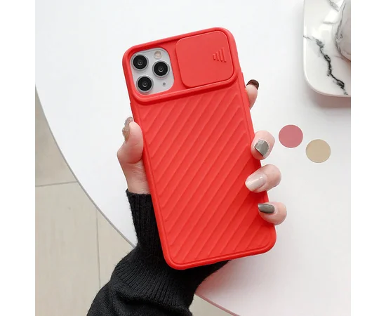 Чехол Camshield TPU со шторкой защищающей камеру для Apple iPhone 11 Pro Max (6.5") Красный