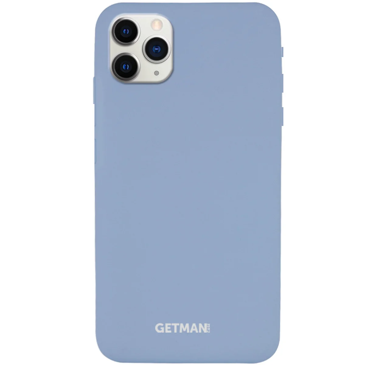Чехол Silicone Case GETMAN for Magnet для Apple iPhone 11 Pro Max (6.5") Серый / Mist Blue