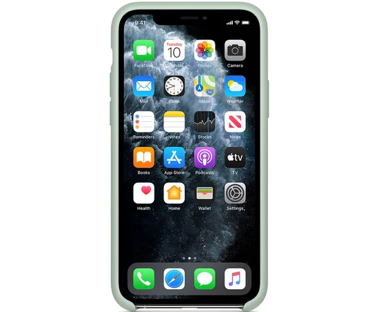 Чехол Silicone case (A) для Apple iPhone 11 Pro Max (6.5") Бирюзовый / Marine Green