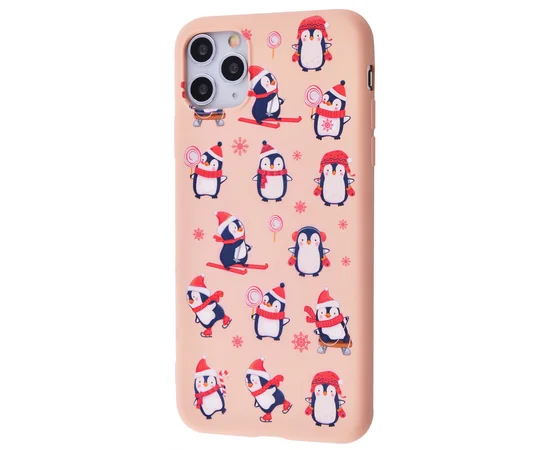TPU чехол WAVE Fancy для Apple iPhone 11 Pro Max (6.5") Penguins / Pink sand