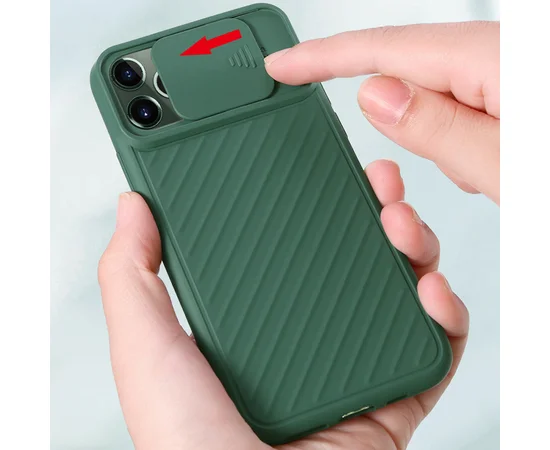 Чехол Camshield TPU со шторкой защищающей камеру для Apple iPhone 11 Pro Max (6.5") Зеленый