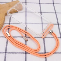 Чохол TPU Crossbody Transparent для Apple iPhone 11 Pro Max (6.5 ") Персиковий