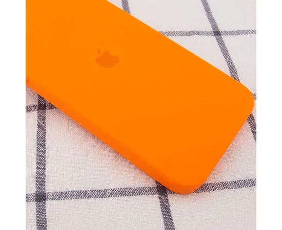 Чехол Silicone Case Square Full Camera Protective (AA) для Apple iPhone 11 Pro Max (6.5") Оранжевый / Bright Orange