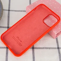 Чехол Silicone case (A) (с закрытым низом) для Apple iPhone 11 Pro Max (6.5") Красный / Red