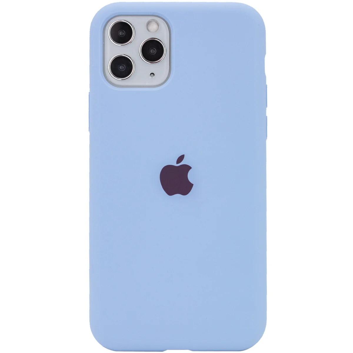 Чехол Silicone case (A) (с закрытым низом) для Apple iPhone 11 Pro Max (6.5") Голубой / Lilac Blue