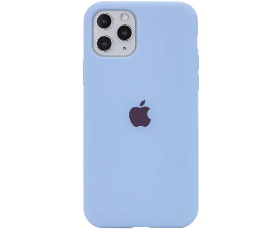 Чехол Silicone case (A) (с закрытым низом) для Apple iPhone 11 Pro Max (6.5") Голубой / Lilac Blue