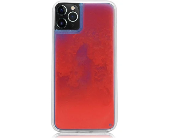 Неоновый чехол Neon Sand glow in the dark для Apple iPhone 11 Pro Max (6.5") Синий / Оранжевый