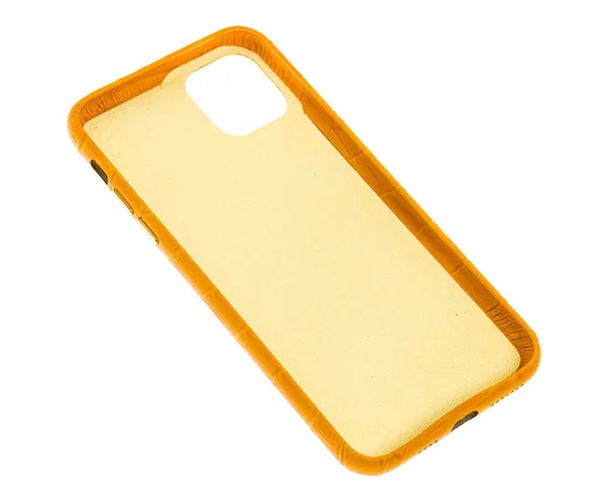 Кожаный чехол Croco Leather для Apple iPhone 11 Pro Max (6.5") Yellow