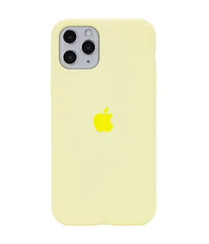 Чехол Silicone case (A) (с закрытым низом) для Apple iPhone 11 Pro Max (6.5") Желтый / Mellow Yellow