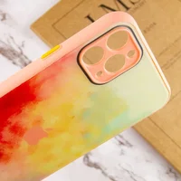 Чохол TPU+Glass Impasto abstract для Apple iPhone 11 Pro Max (6.5") Red yellow