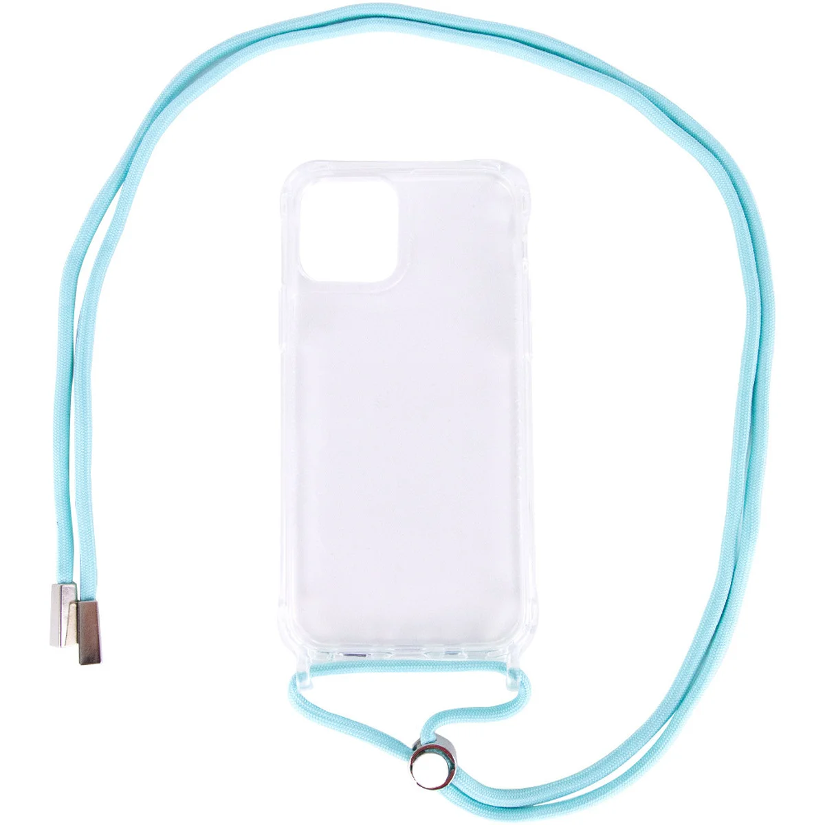 Чохол TPU Crossbody Transparent для Apple iPhone 11 Pro Max (6.5 ") Бірюзовий