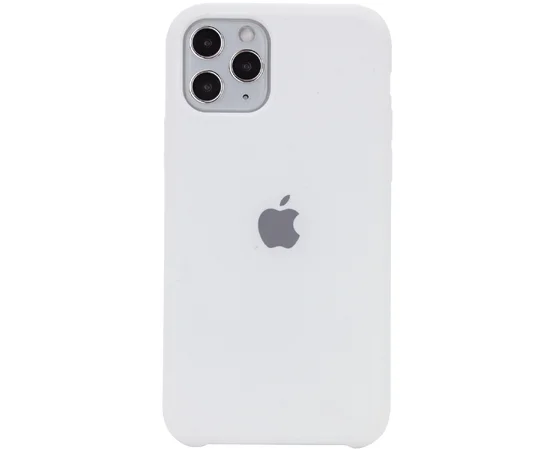 Чехол Silicone case (A) для Apple iPhone 11 Pro Max (6.5") Белый / White