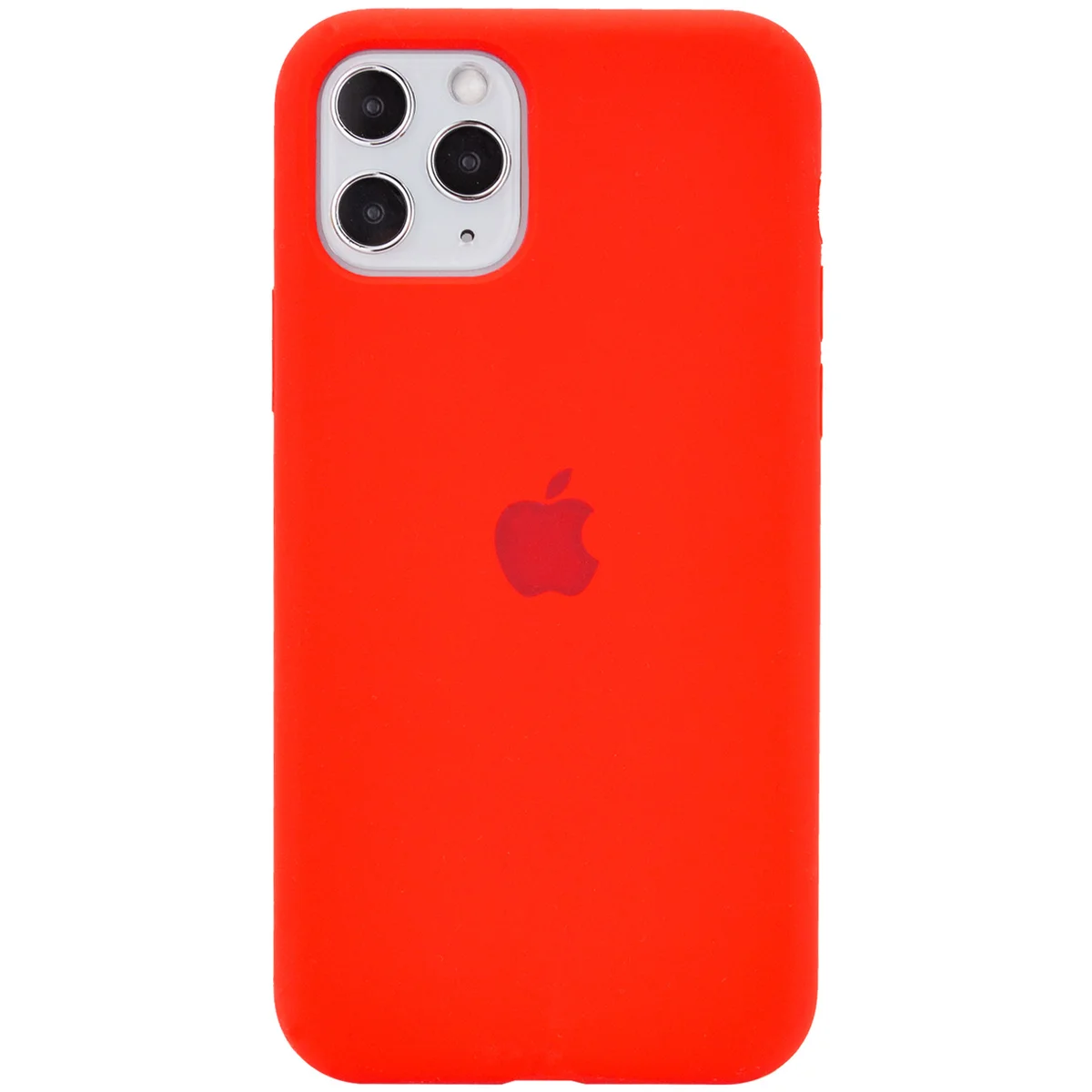 Чехол Silicone case (A) (с закрытым низом) для Apple iPhone 11 Pro Max (6.5") Красный / Red