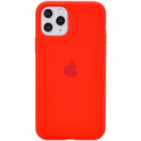 Чехол Silicone case (A) (с закрытым низом) для Apple iPhone 11 Pro Max (6.5") Красный / Red