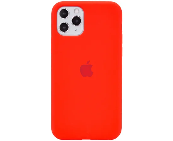 Чехол Silicone case (A) (с закрытым низом) для Apple iPhone 11 Pro Max (6.5") Красный / Red