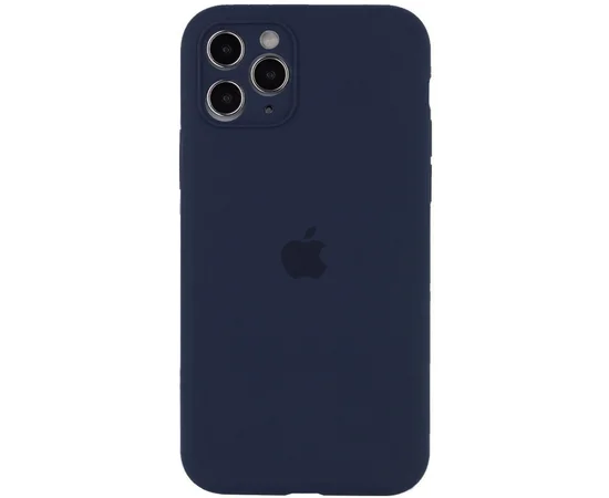 Чехол Silicone Case Full Camera Protective (AA) для Apple iPhone 11 Pro Max (6.5") Темно-синий / Midnight blue