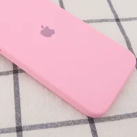 Чехол Silicone Case Square Full Camera Protective (AA) для Apple iPhone 11 Pro Max (6.5") Розовый / Light pink